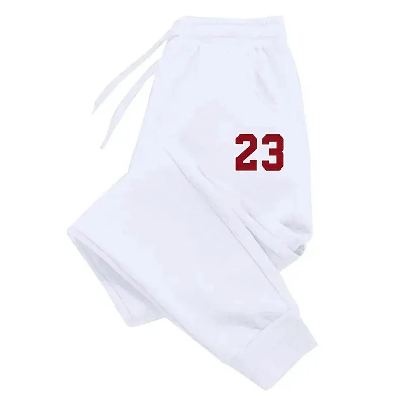 Mens Luxury Print Fleece Sweatpants Warm Jogging Pants