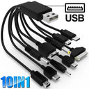10-In-1 USB Charging Cable - Universal Adapter