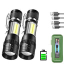 Rechargeable LED Flashlight - Waterproof Camping