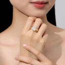 Vintage Gold Plated Moissanite Ring