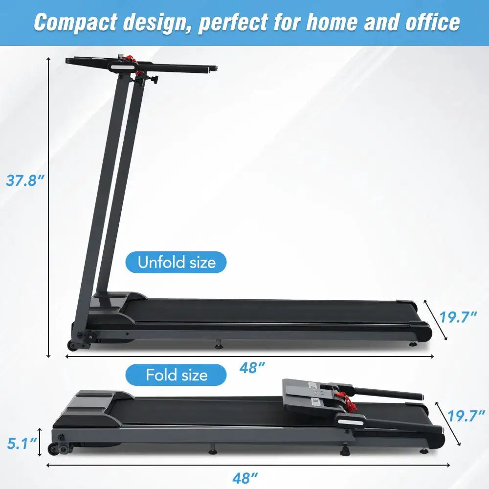 NEW Folding Treadmills Walking Pad Treadmill for Home Office - 2.5HP, Incline, 0.5 - 7.5MPH, 265LBS Capacity for Walking & Running