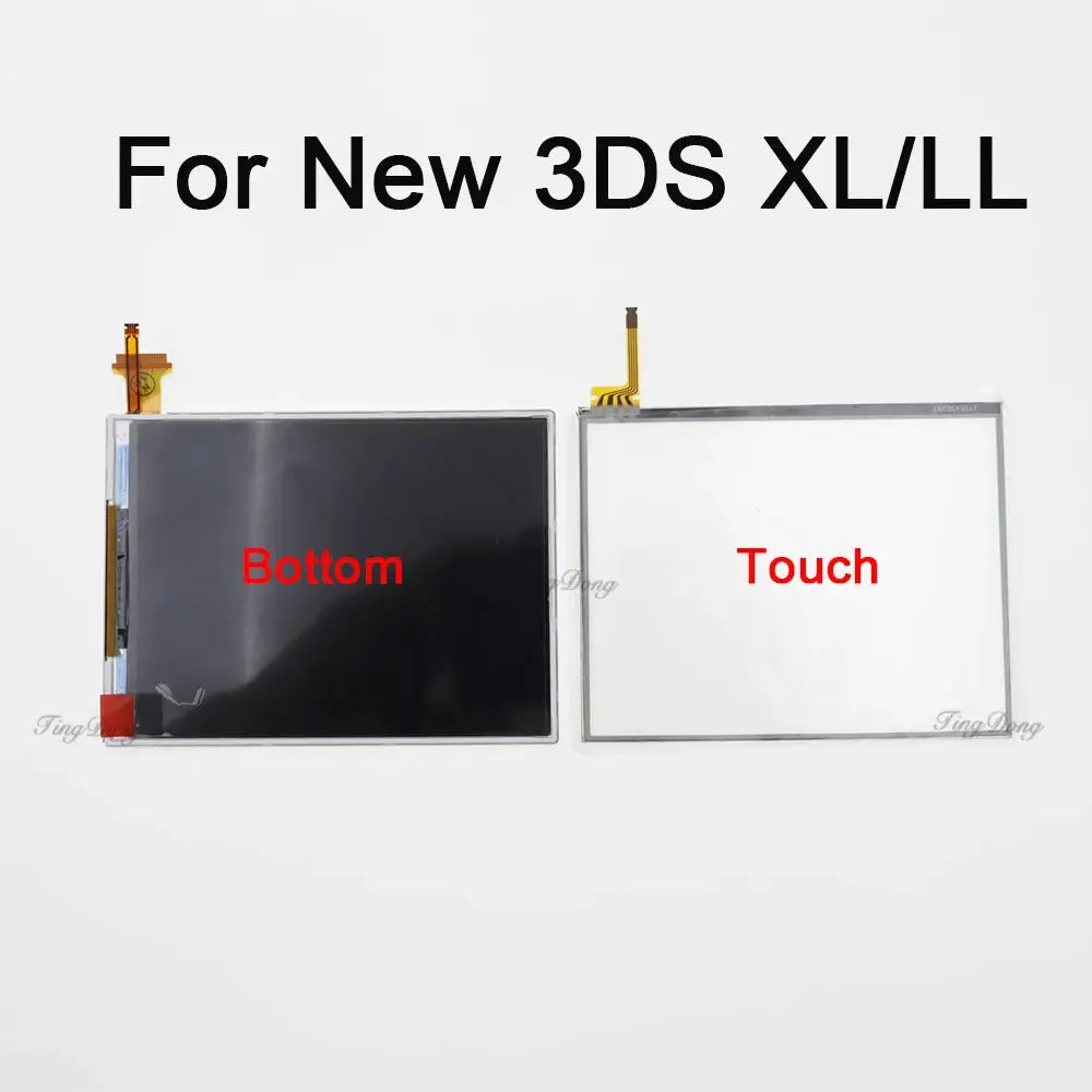 1PC/1Set Top Upper and Bottom Lower LCD Display Screen For New 3DS New 3DS XL LL controller Glass Display Screen Touch Digitizer