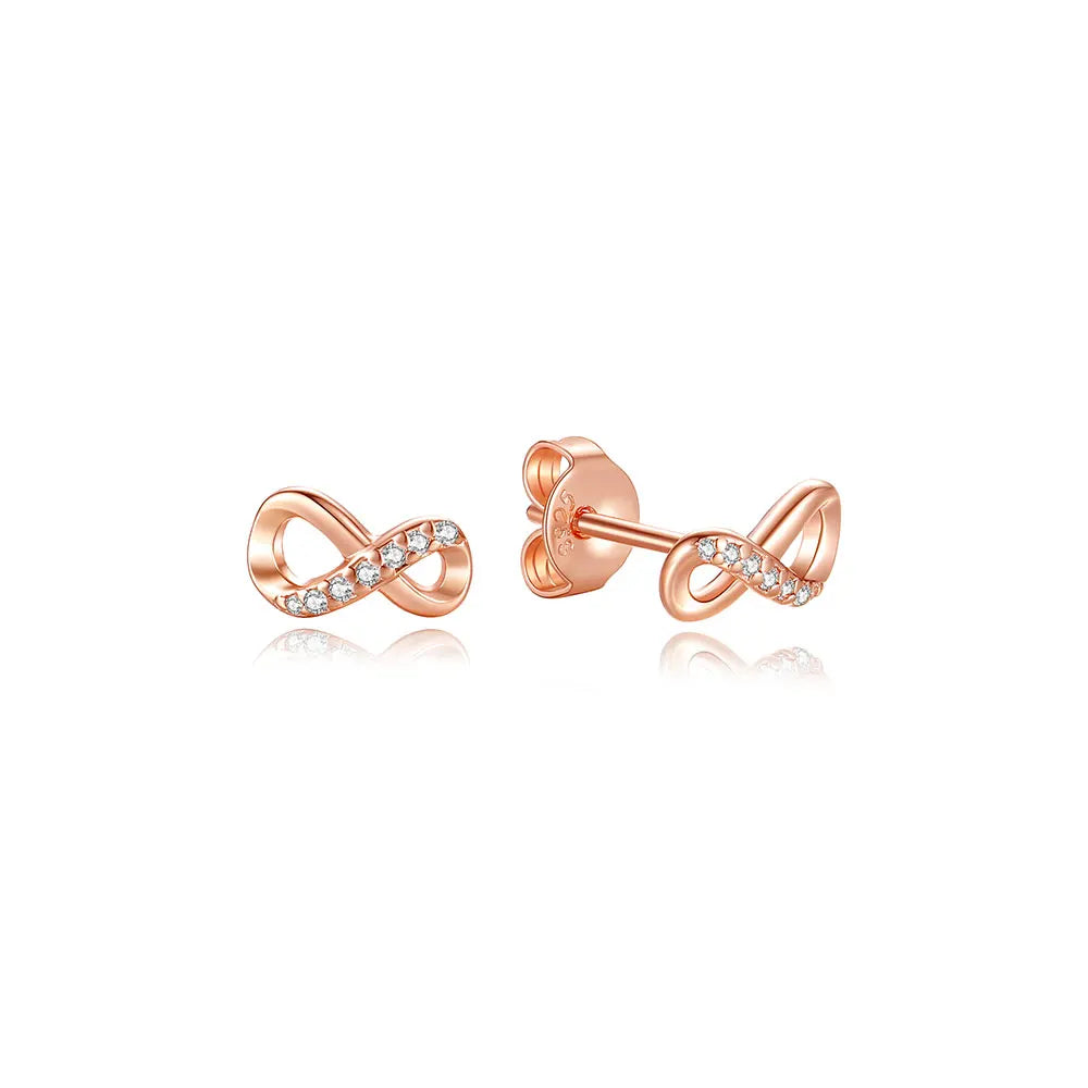 Sterling Silver Earrings Infinity Love