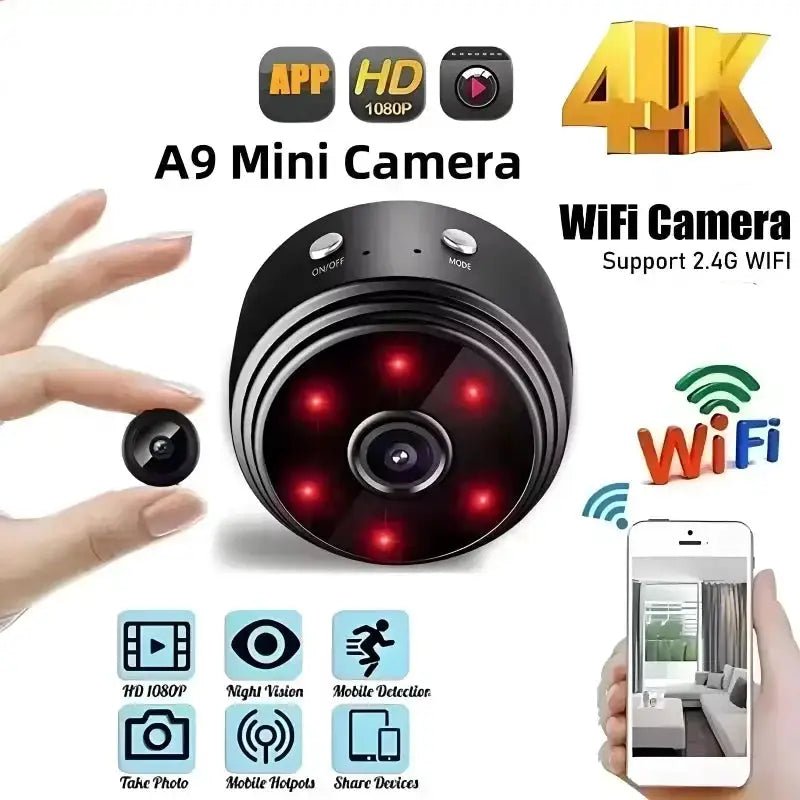 Lenovo A9 1080P Wifi Mini Camera Security Monitoring Wireless Remote Night Vision Video Surveillance Smart DV Cam HD Camera