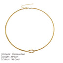 eManco Elegant Minimalist Jewelry 14k Gold Plated Necklace