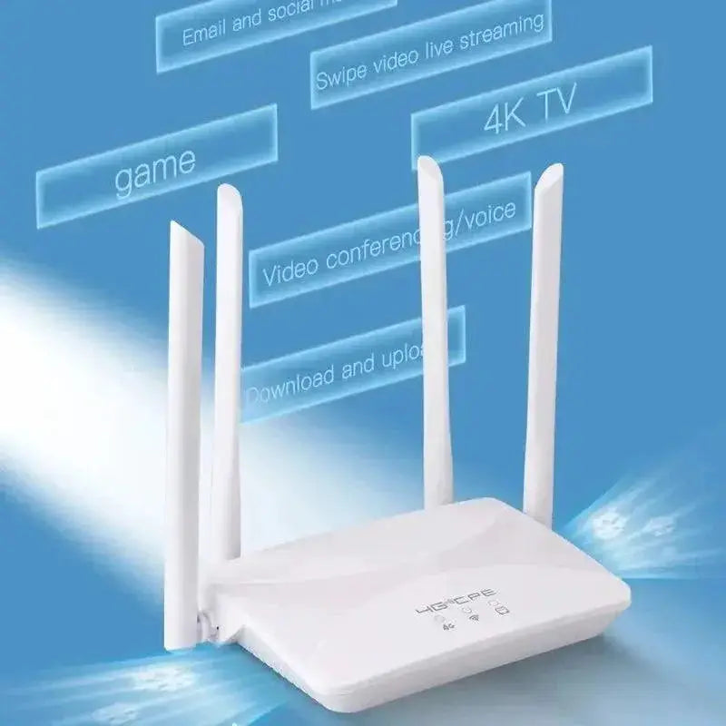 4G LTE WiFi Router With SIM Card Up To 150 Mbps Connectivity