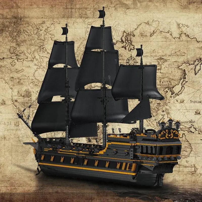 Mould King 13186 Black Pearl Ship Pirate II Building Blocks
