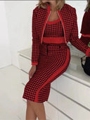 Office Jacket Dress Set For Women
