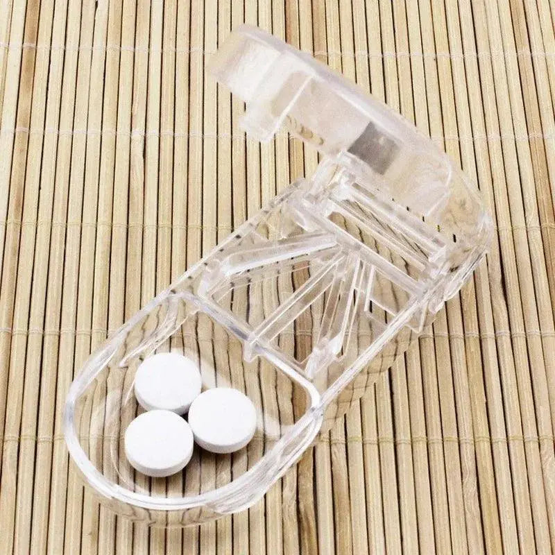 Compact Portable Pill Splitter With Storage For Travel