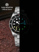 San Martin Upgraded BB58 40mm Retro Luxury Men Diver Watch NH35 Automatic Mechanical Sapphire 200m Waterproof Reloj SN0008D