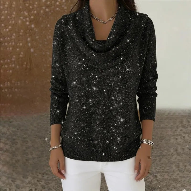 Long Sleeve Sequin Pullover Sweater