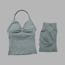 Women Seamless Yoga Set With Tummy Control Shorts