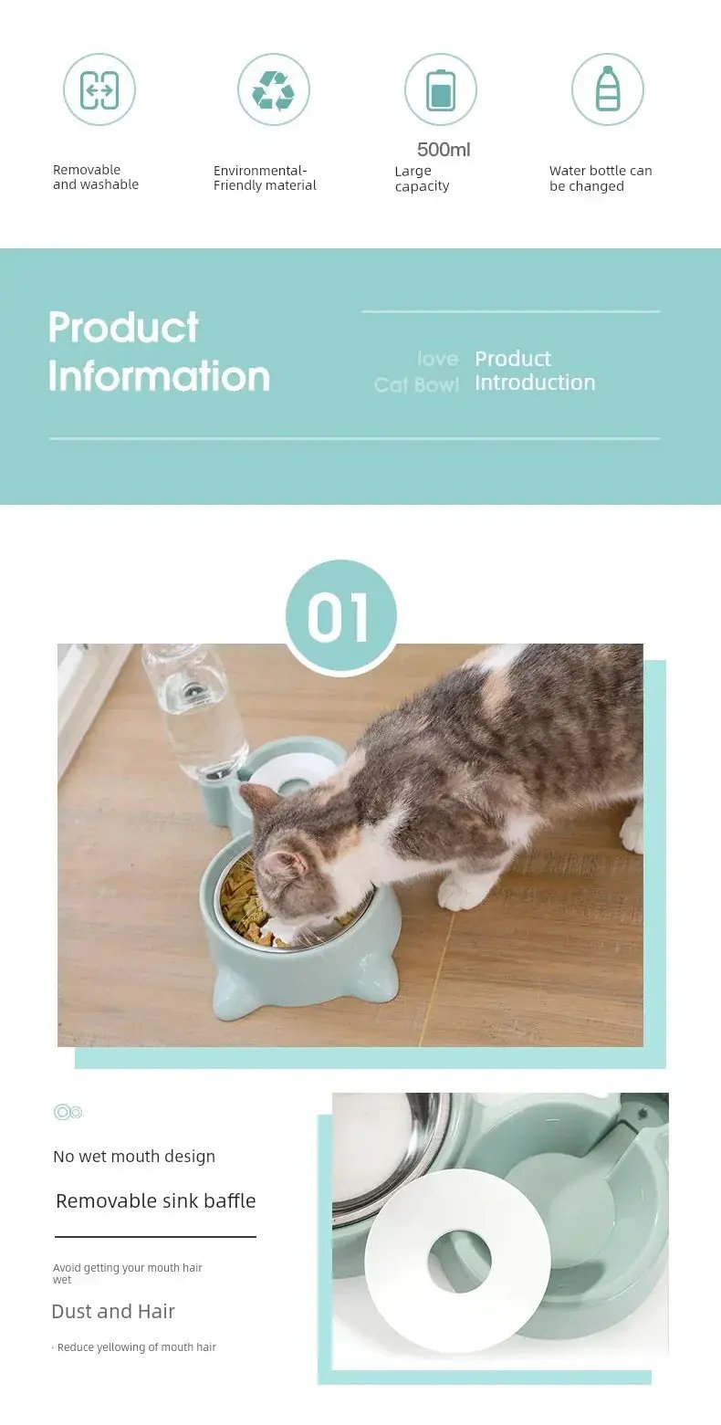 Automatic Cat Water Dispenser With Leakproof Design