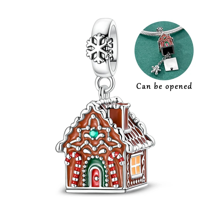 Silver Charm Pendant Christmas Stocking