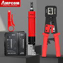 AMPCOM Network Cable Repair Kit Professional Ethernet Tool Set