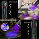 Zoomable UV Flashlight - Rechargeable Pet Detector