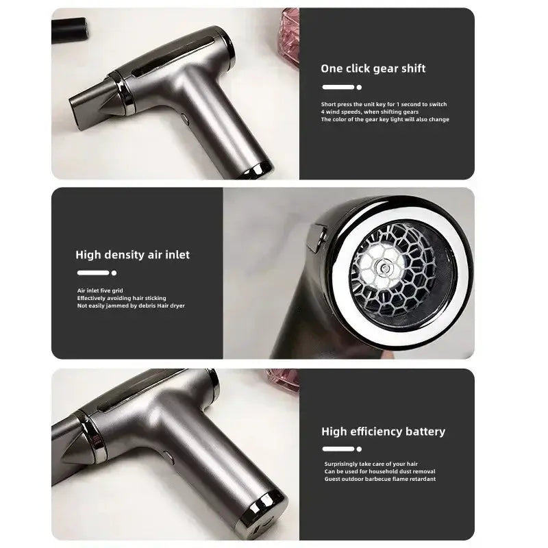 4 In 1 Wireless Hair Dryer Travel USB Blower Cordless