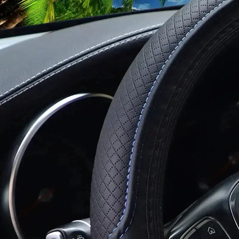 Artificial Leather Steering Wheel Cover 14.5 To 15 Inches