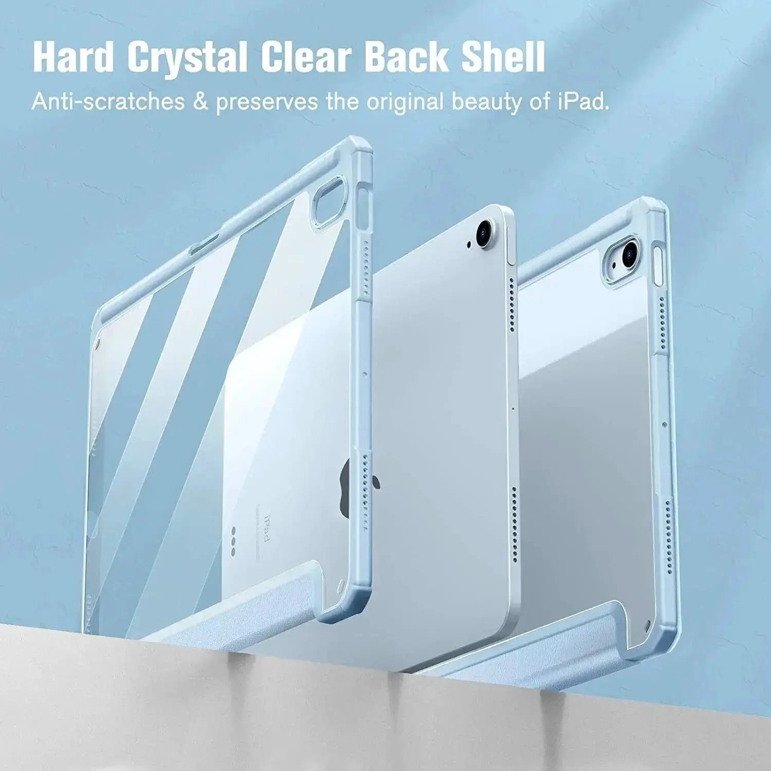 iPad Clear Case with Pencil Holder Slim Cover for Air Pro