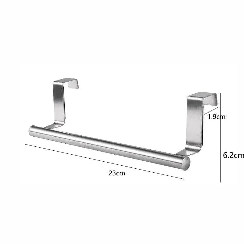Stainless Steel Towel Bar Cabinet Door Organizer Versatile