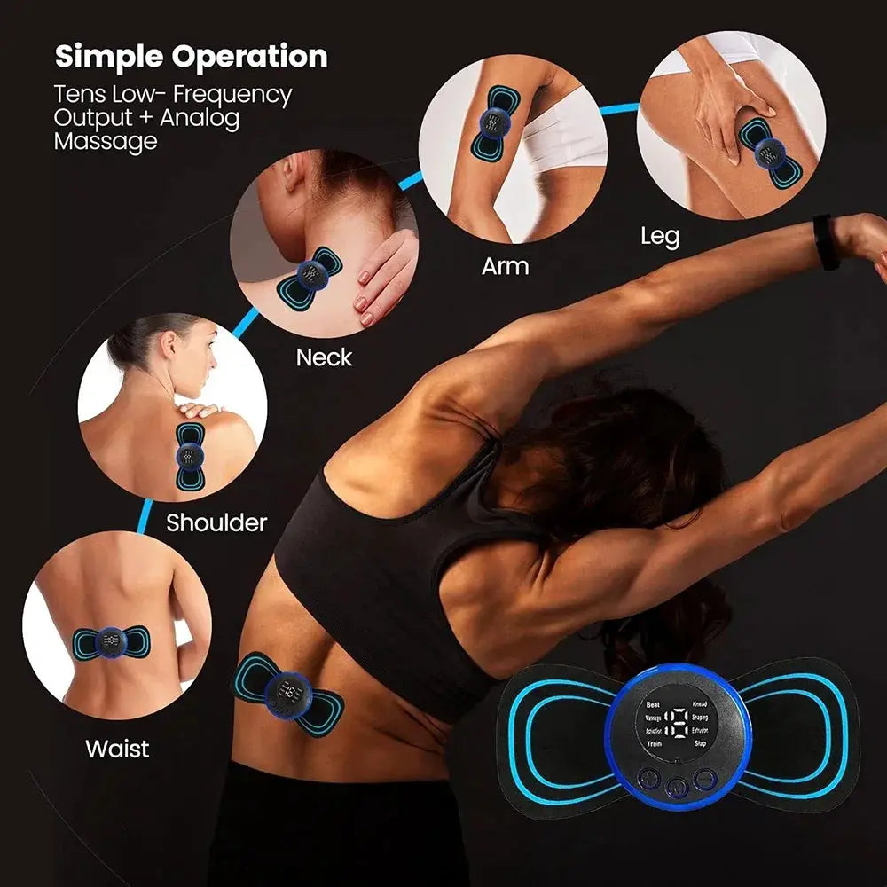 Electric EMS Neck Massager Patch Stimulator Cervical Back