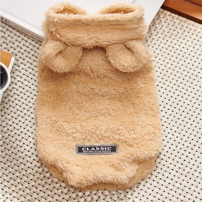 Cozy Fleece Dog Hoodie For French Bulldogs And Pugs