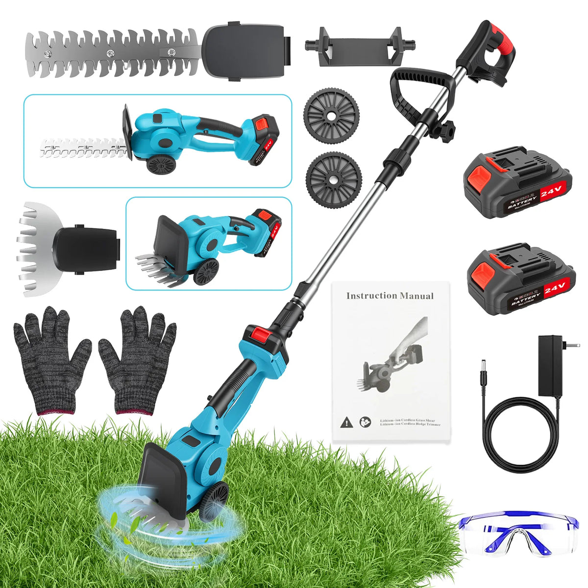 Cordless Electric Hedge Trimmer Handheld Grass Cutter & Lawn — product view 1