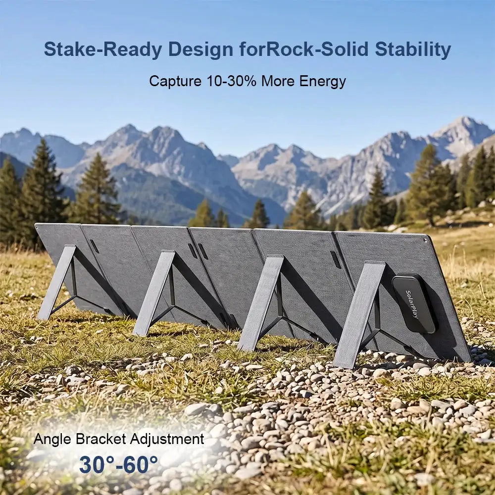 SOLARPLAY 200W/400W Foldable Solar Panel 4/6 Fold Solar Generator Charging Panel For Power Station,Outdoor Camping Power Generator Charging