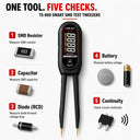TS800 Smart Tweezers LCR Meter SMD Tester Auto Range Voltage Resistance Capacitance Diode Continuity USB Rechargeable Test Tools