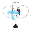 Interactive Feather Cat Wand Toy with Suction Cup Base