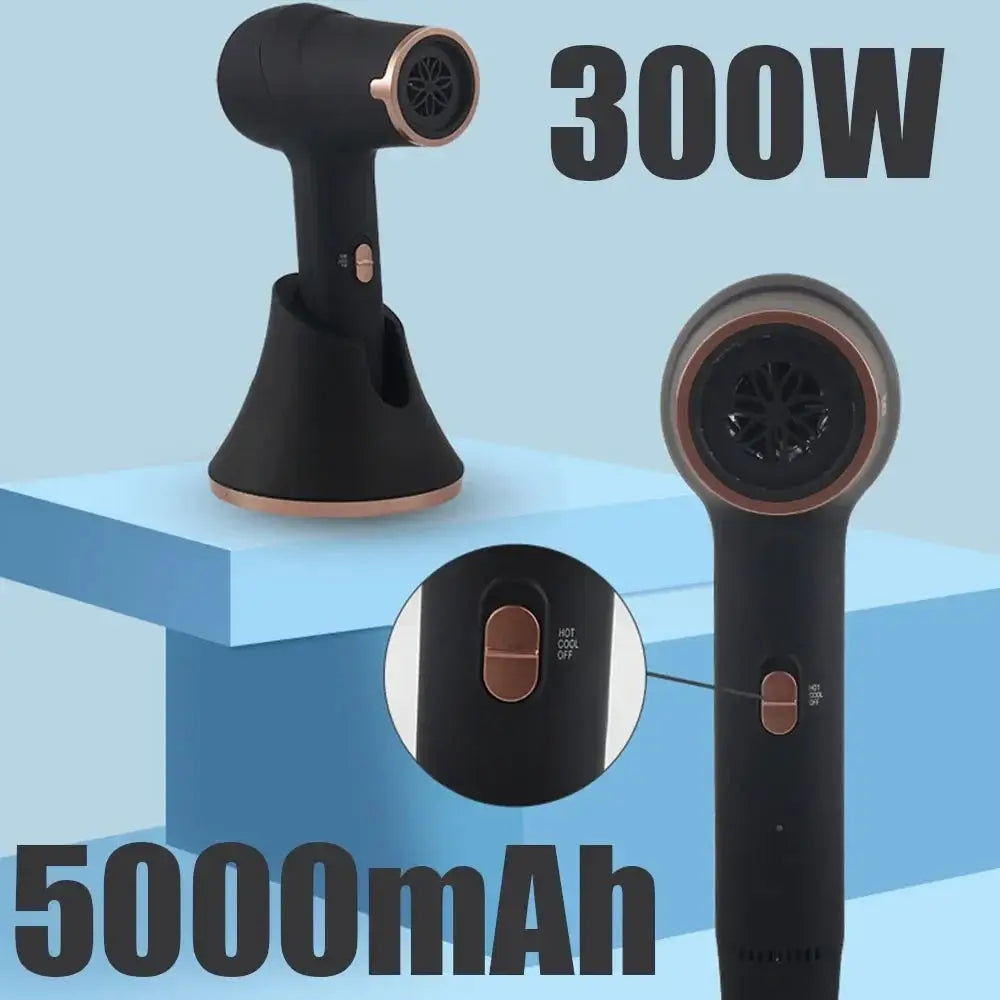 Cordless Rechargeable Portable Travel Hair Dryer USB