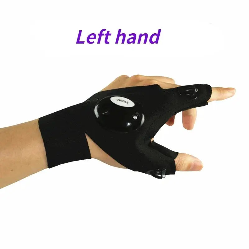 Fingerless Glove Led Flashlight Waterproof Torch Gear