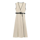 Flattering Patchwork Midi Dress for Women