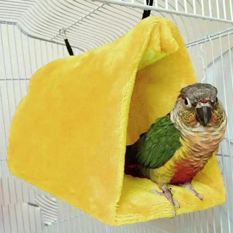 Cozy Velvet Bird Hammock Soft Plush Tent Bed For Cage