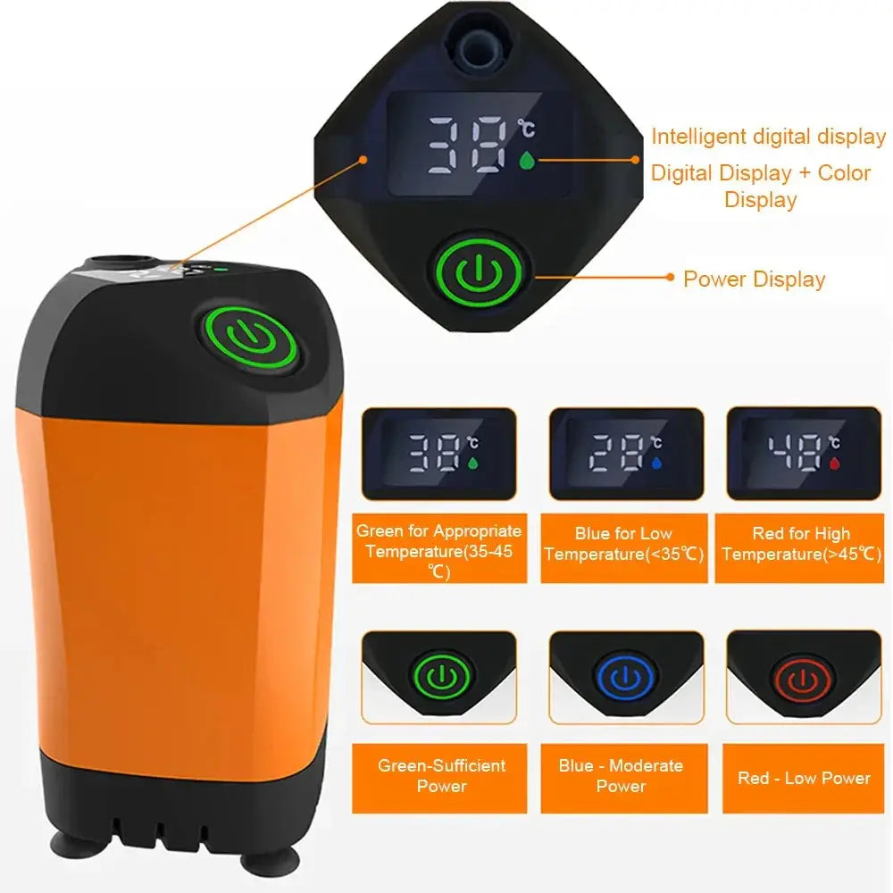 Compact IPX7 Waterproof Shower Pump With Temperature Display