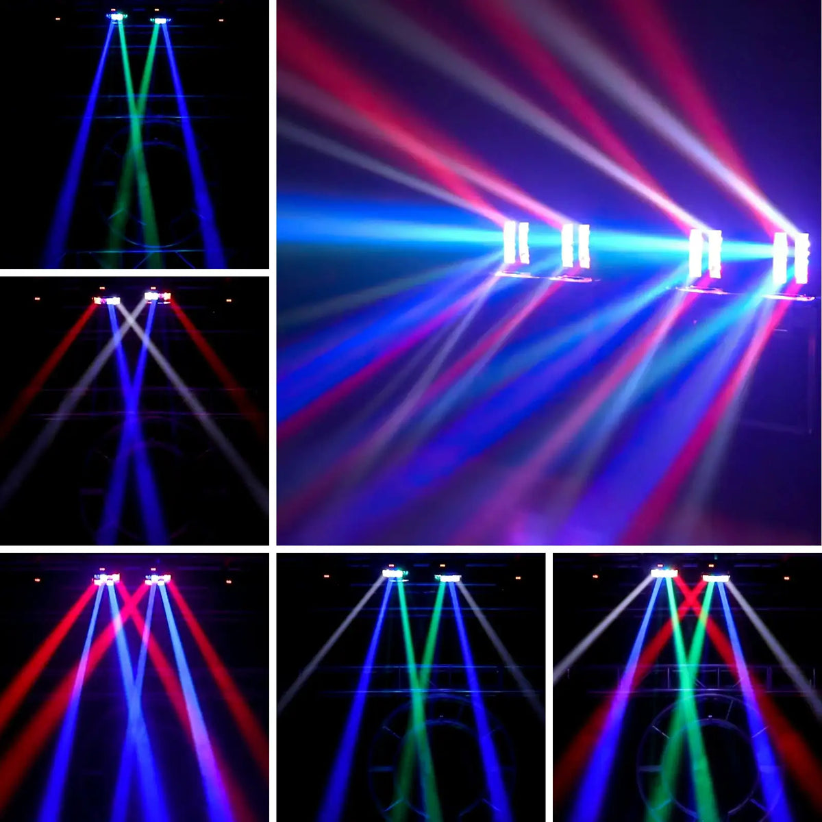 U'King 2PCS Mini Spider Light 80W RGBW Moving Head Light LED Spider Beam Stage Lighting DMX512 for KTV Disco Party DJ Wedding