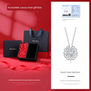 Four-Leaf Clover Foldable Sterling Silver Clavicle Chain