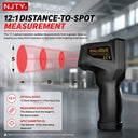 T600 T600A Digital Non-Contact Infrared Laser Thermometer Temperature Gun -50~600°C 12:1 D:S Backlit LCD Industrial HVAC Cooking