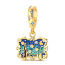 Sterling Silver Golden Clover Charm