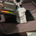 Iced Big Jesus Head Rose Pendant