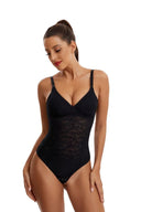 Lace Bodysuit with Tummy Control & Built-in Bra Slimming