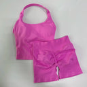 Seamless Yoga Set Women Backless Halter Top - Easy