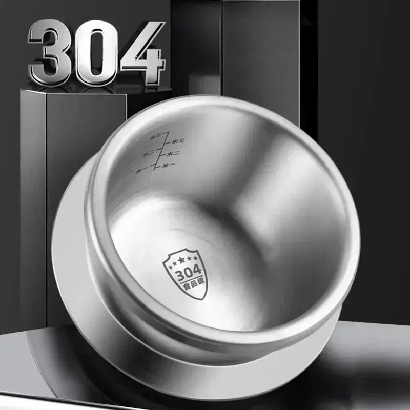 Stainless steel 304 measuring bowl with engraved markings, premium kitchenware at OurLum.com