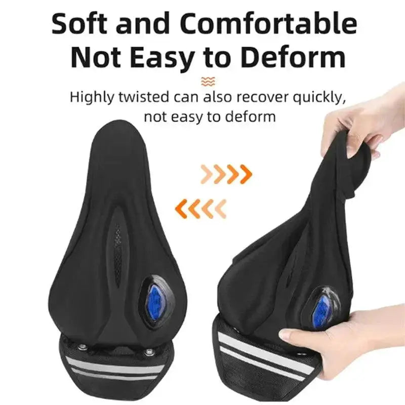 Comfort Gel Memory Foam Bike Seat Cover With Taillights
