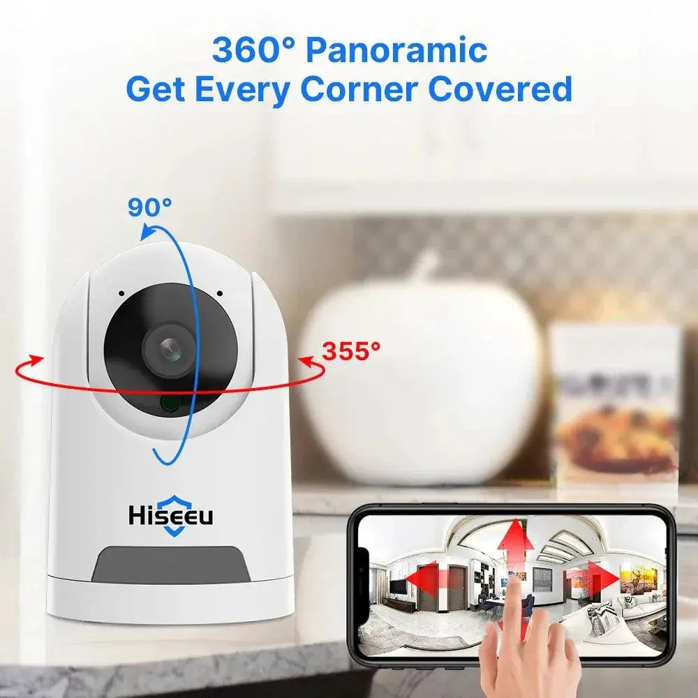 Hiseeu 2K 4MP Smart WiFi PTZ Security Camera AI Tracking