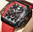 LIGE Skull Men's Chronograph Watch Stylish Quartz Wristwatch
