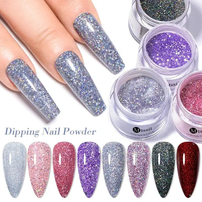 Sparkling Nude Pink Dipping Nail Powder 5G 10G Glitter