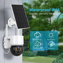 Solar Wireless Security Camera with Night Vision PIR Detect