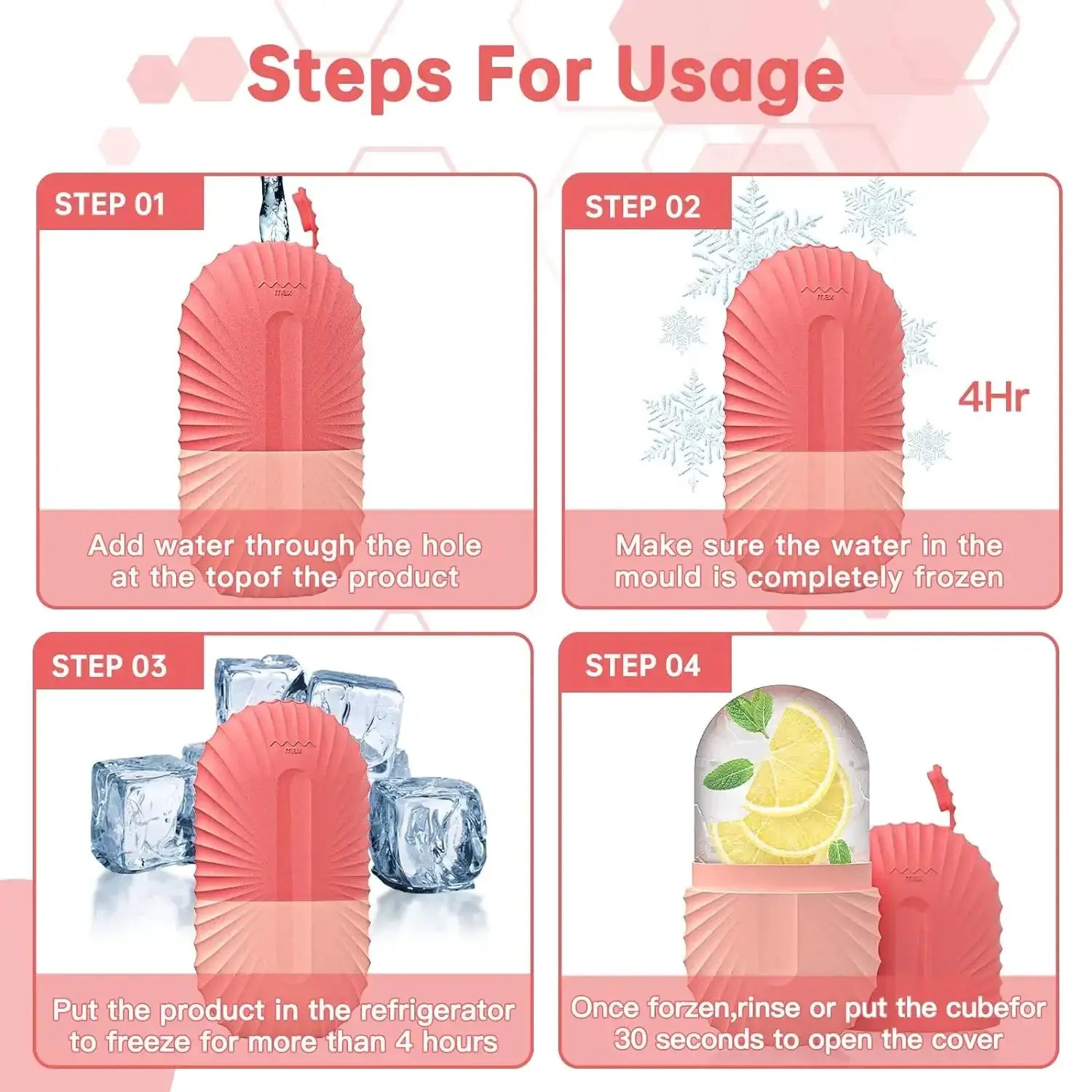 Ice Face Roller Silicone Facial Roller for Beauty and Pore