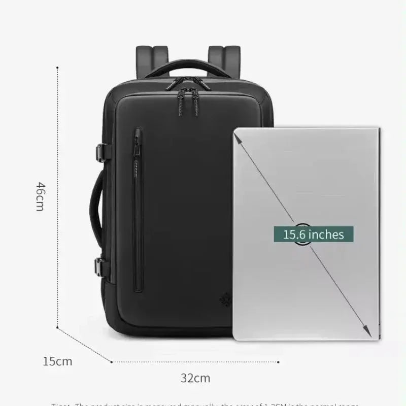 Expandable Airbag Backpack For Men 16 Inch Waterproof Bag